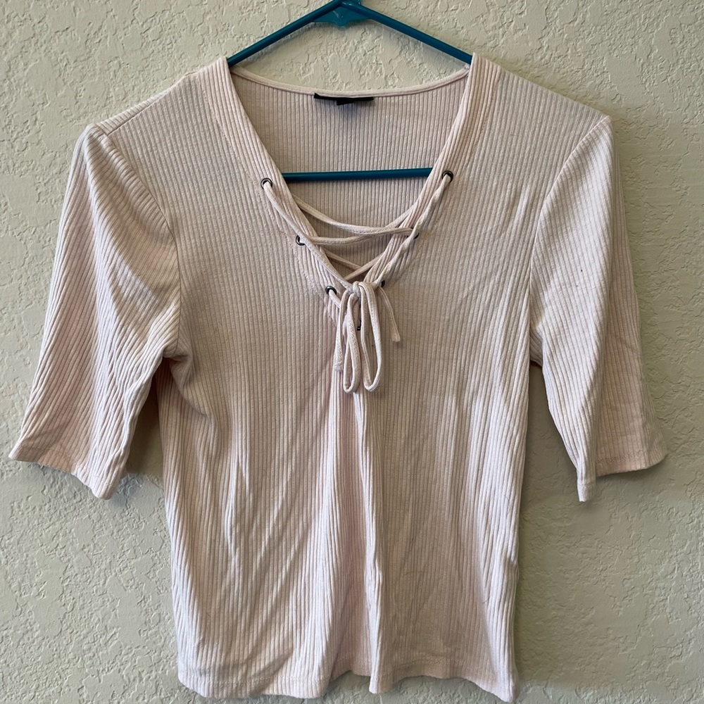 TopShop Womens Size 8 Light Pink Crop Top